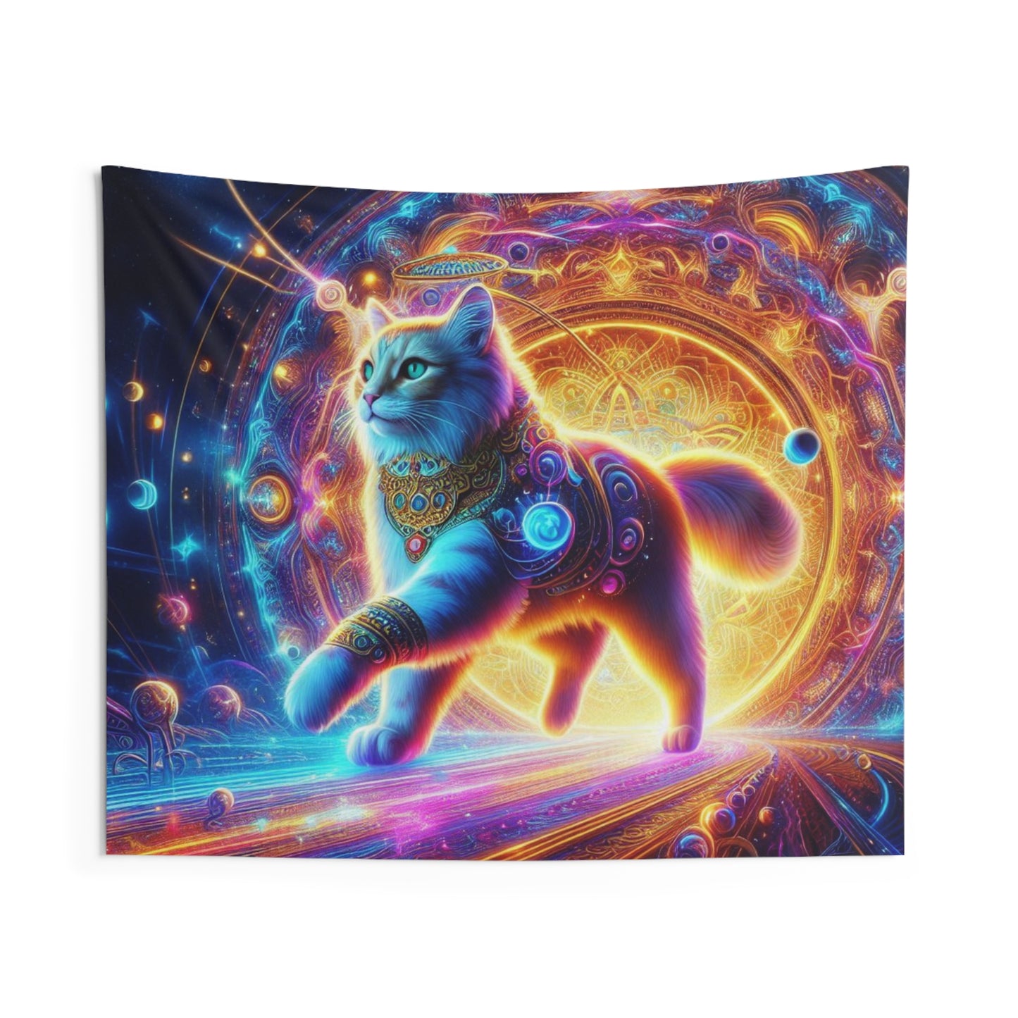 Astral Feline Tapestry