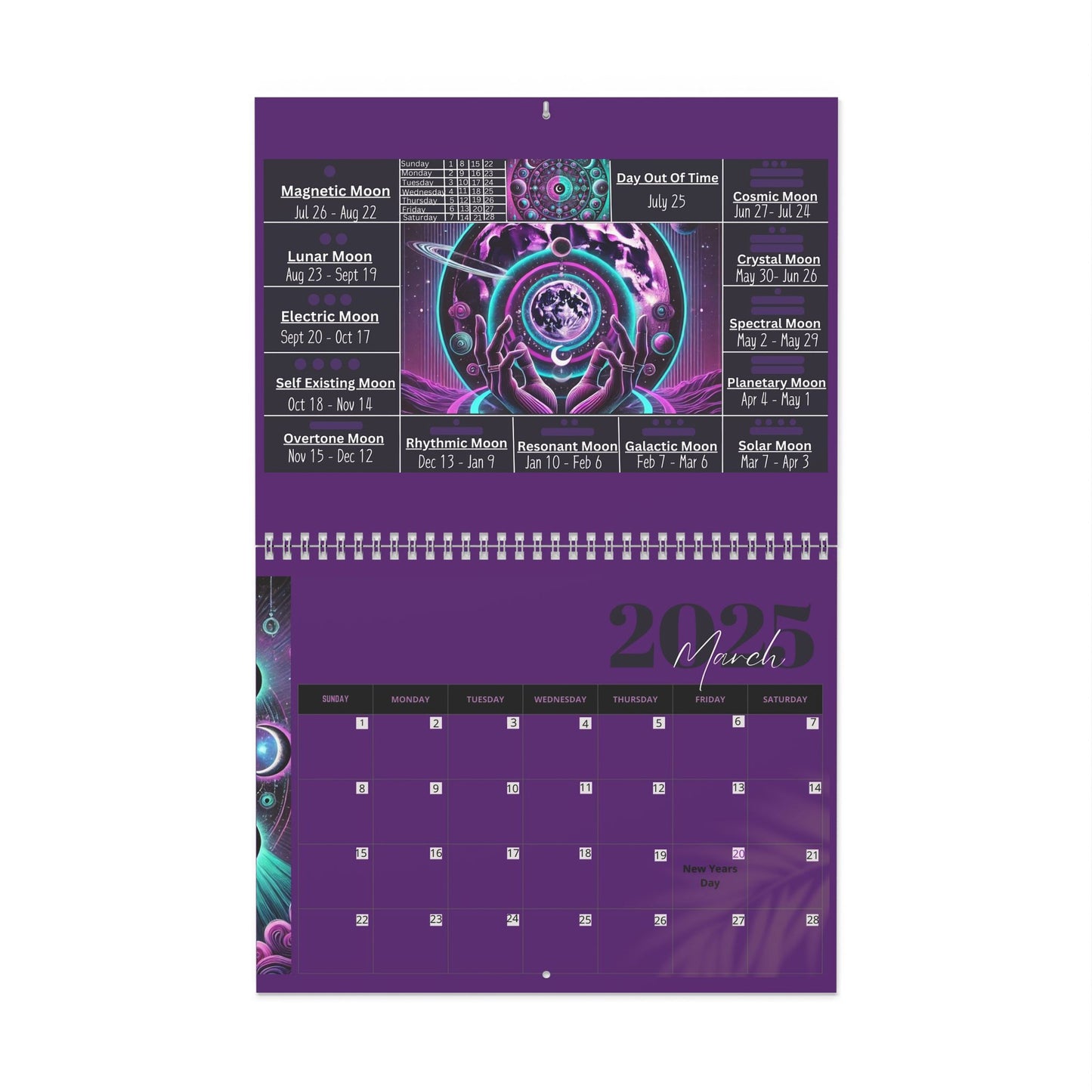 Eternal Orbit 13-Month Zodiac Wall Calendar