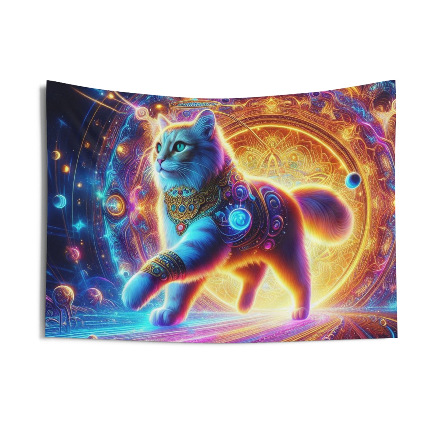 Astral Feline Tapestry